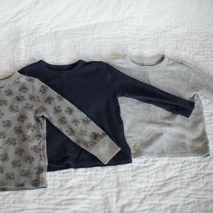 Set of 3 Boys Waffle Knit Shirts